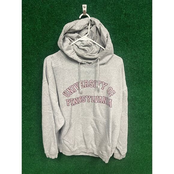Y2K University of Pennsylvania UPENN Gray Pullover Sweatshirt Sz XL UNISEX - Picture 1 of 6